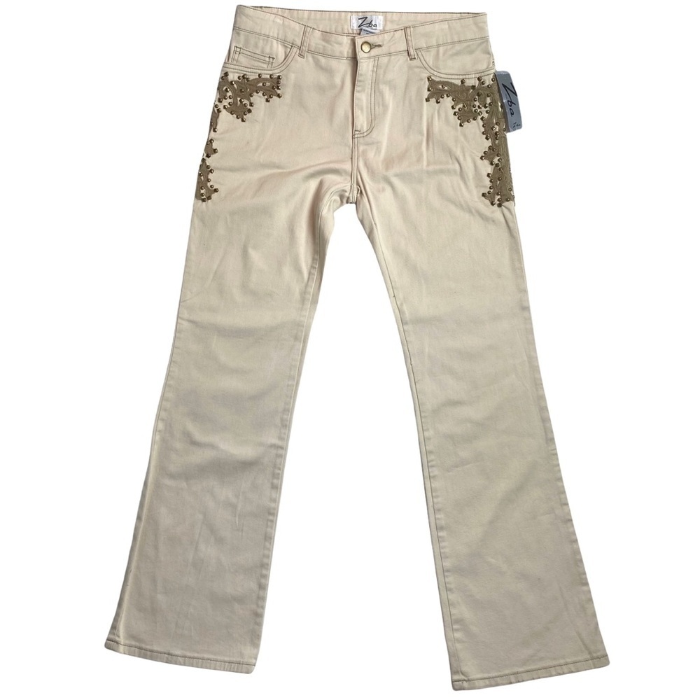 Zba Zeeba Embroidered Stud Western Bootcut Women Casual Pant Style JP1250

Denim